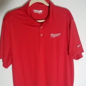 Nike Golf Polo Milwaukee Tools Mens XL Dri-Fit Embroidered Swoosh Short Sleeve